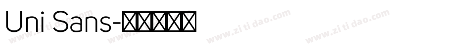 Uni Sans字体转换